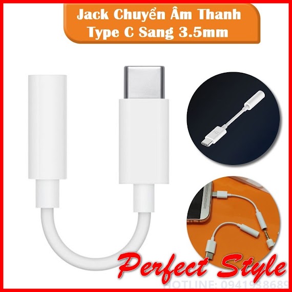 Jack Chuyển Âm Thanh Type C Sang 3.5