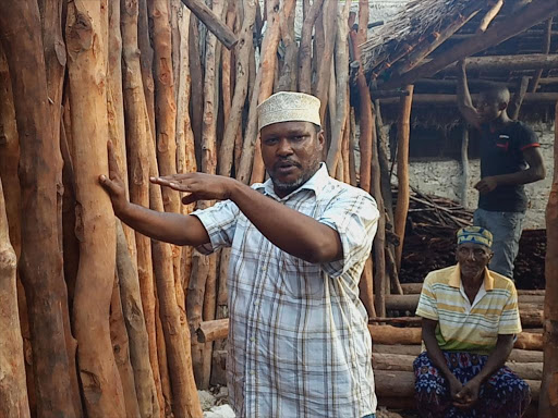 The chairperson of the Lamu Mangrove Community Forest Association-CFA Abdulrahman Aboud in key Mangrove depot situated in Lamu town./PRAXIDES CHETI