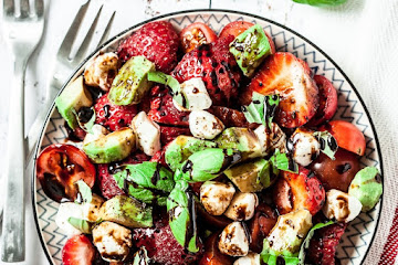 Strawberry Avocado Caprese Salad Recipe