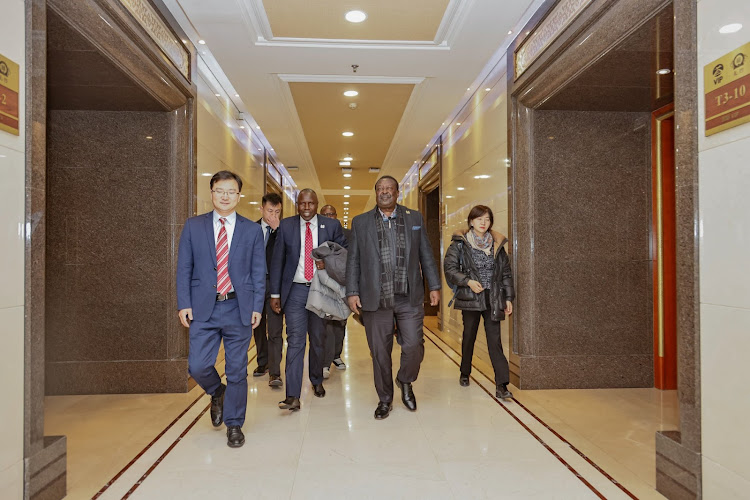 Prime Cabinet Secretary and Foreign and Diaspora Affairs CS Musalia Mudavadi arrives in Beijing, China on a three-day official visit on January 24, 2024.