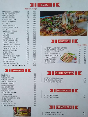 Tip And Top Food Cafe menu 