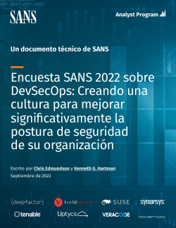 Miniatura de encuesta SANS 2022 DevSecOps.