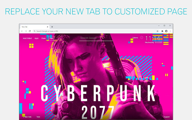 Cyberpunk 2077 V Wallpapers HD Custom New Tab