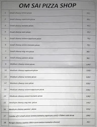 Om Sai Pizza Shop menu 1