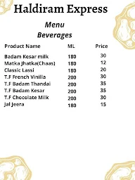 Haldiram's Express menu 1