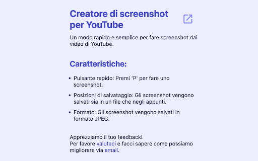 Creatore di screenshot per YouTube