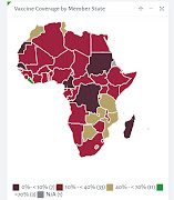 In Africa 25,6% of the adult population are fully vaccinated