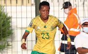 Nthabiseng Ronisha Majiya of South Africa during the 2022 Womens Africa Cup of Nations match between South Africa and Burundi at Stade Prince Moulay Al Hassan, Rabat.