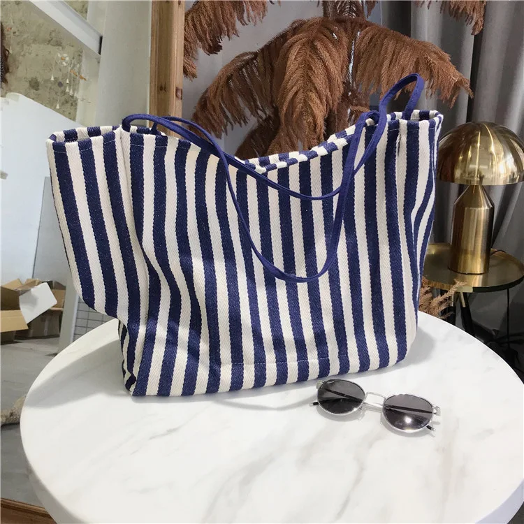 Title 1, Damen Vintage Streifen Canvas Tasche einfach un...