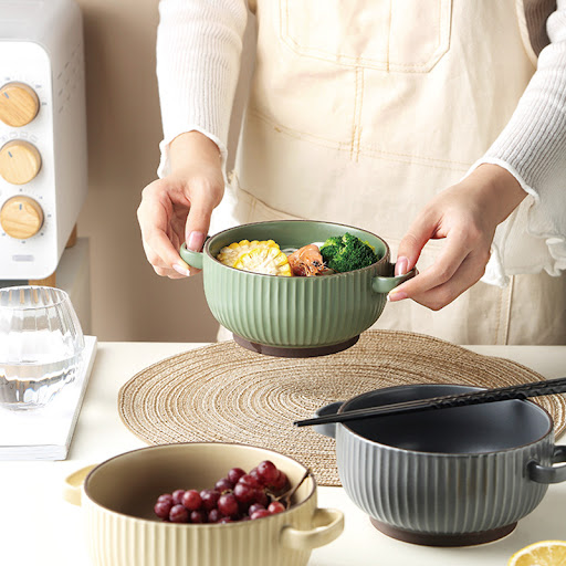 Title 4, Large Soup Bowl Household Binaural Soup Bowl No...