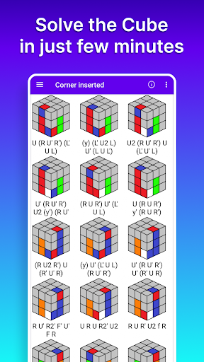 Screenshot Rubik's Cube Solver Algs 3x3