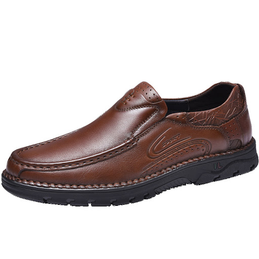 Title 4, Top Layer Cowhide Low-Top Casual Leather Shoes....