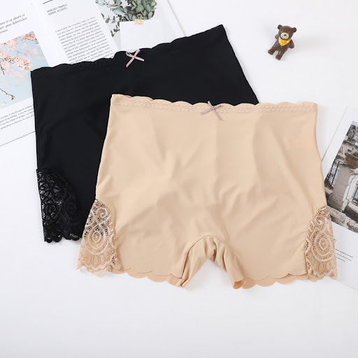 Title 7, Lace Womens Ice Silk Solid Color Smooth Boxers...