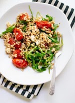 Roasted Cherry Tomato, Arugula and Sorghum Salad was pinched from <a href="http://cookieandkate.com/2014/roasted-cherry-tomato-arugula-and-sorghum-salad/" target="_blank">cookieandkate.com.</a>