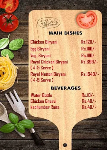 Puneri Biryani House menu 