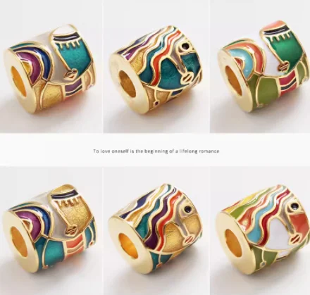 Kleurrijke emaille drip glazed etnische armband, een levendige accessoire om je dagelijkse stijl te verbeteren en een unieke touch toe te voegen.