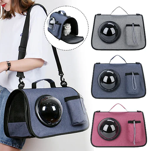 Premium Quality Cat Carrier Bag Breathable Comfortable Stylish Solid Color