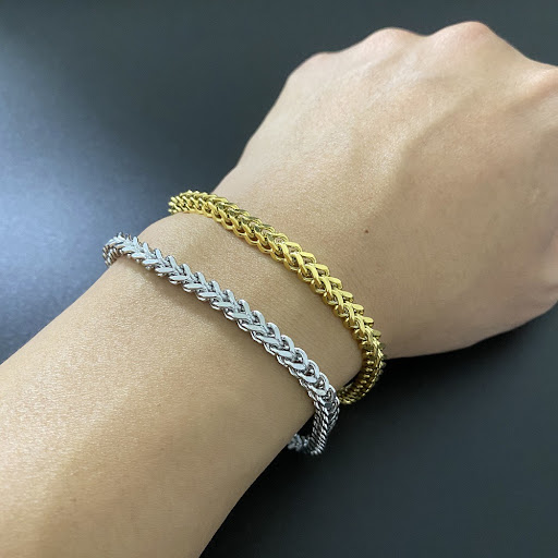 Title 4, Hip Hop Front And Back Titanium Steel 4mm Brace...
