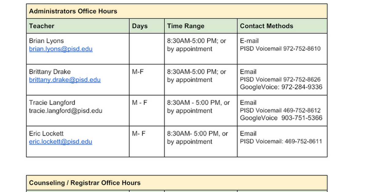 McMillen Office Hours