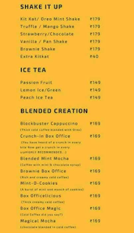 Box Office (Cafe / Kitchen) menu 1