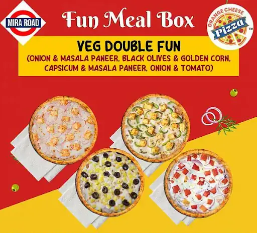 Veg Double Fun Meal Box Of 4 Pizzas
