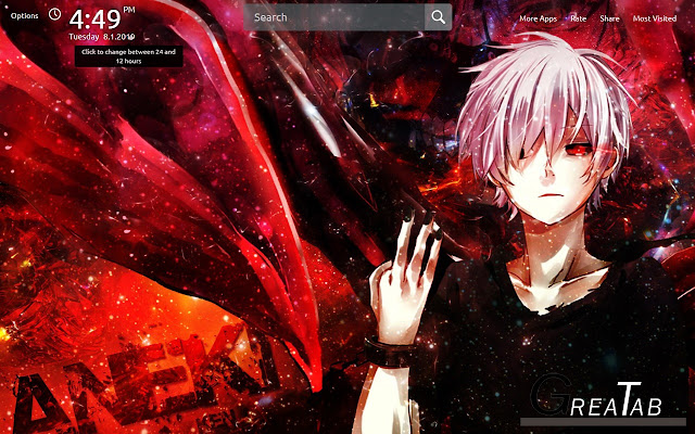 Tokyo Ghoul Wallpapers Theme|GreaTab