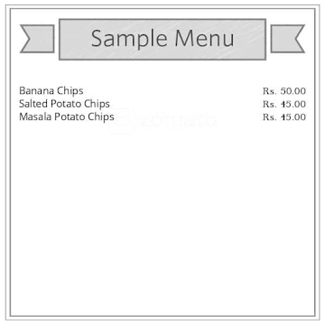 Sri Venkatashwara Hot Chips menu 