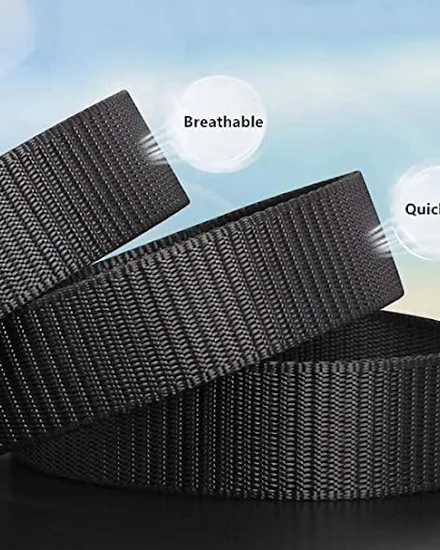 Self-buckled men's nylon belt Army tactical belt Men's mi... - 1