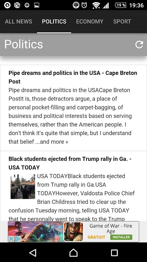 Android application Sacramento News screenshort