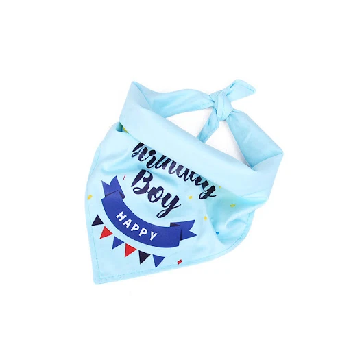 Pet Birthday Party Supplies Pet Bandana Hat Dog Birthday Gift Photo Triangle Scarf Banner Decoration Set Send Bow Tie