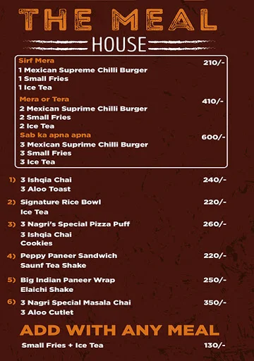 Chai Nagri menu 