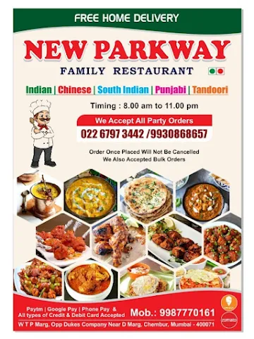 new parkway restaurant menu 