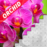 Cover Image of Unduh Orchid Flower Pixel Coloring By Number 1.0 APK