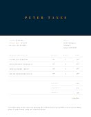 Peter Taxes - Simple Invoice item