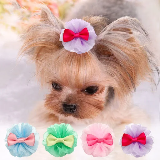 Pet Small Dogs Cat Faux Pearl Crown Shape Bows Hair Clips Head Decoration For Pets Puppy Hairpins Decor Grooming Accesso