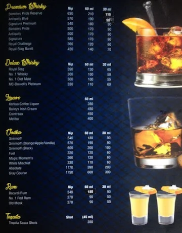 Ice cube menu 