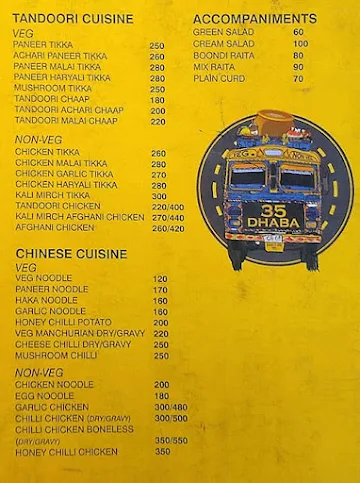 35 Dhaba menu 