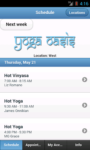 Yoga Oasis app