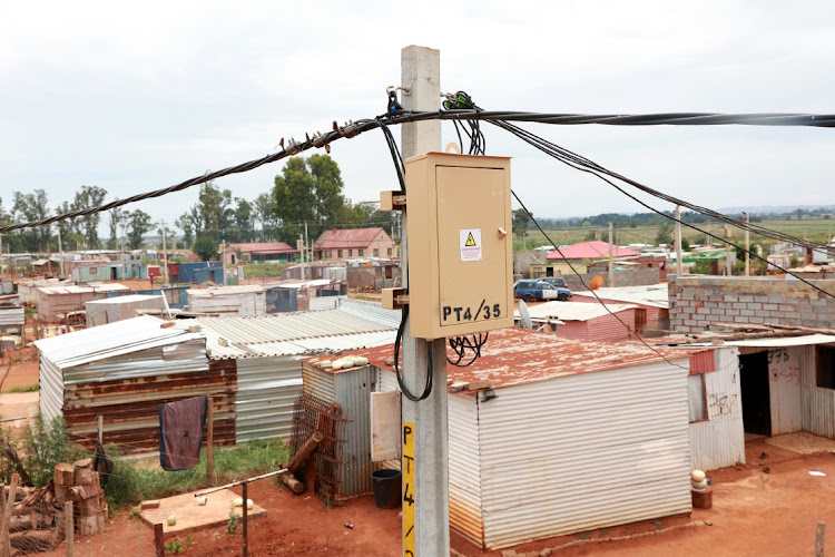 Patsing informal settlement in Lenasia.