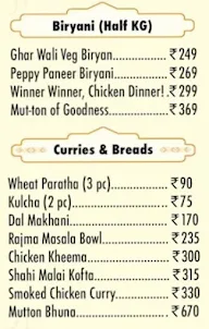 The Biryani Booster menu 1