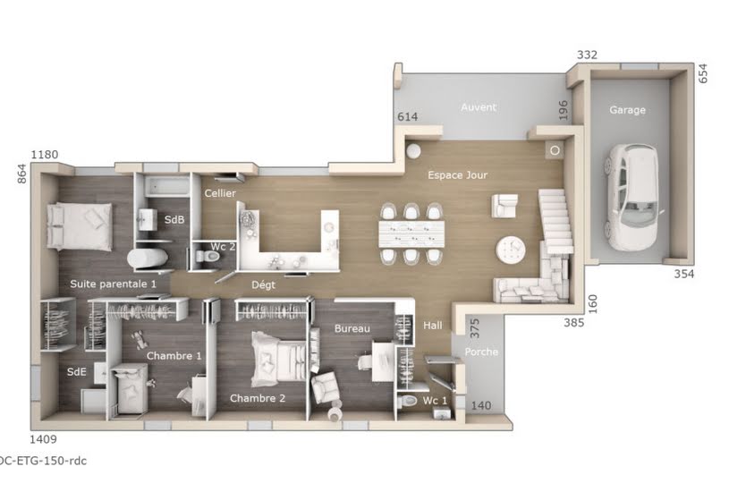  Vente Terrain + Maison - Terrain : 778m² - Maison : 150m² à Saint-Estève (66240) 