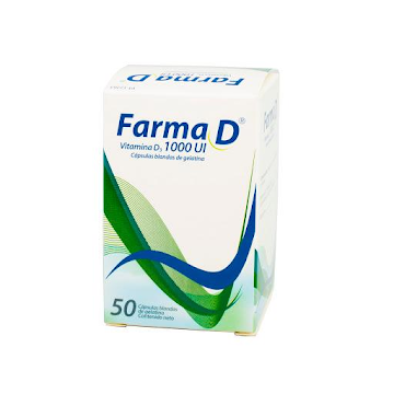 Farma D Vitamina D3 1000 Ui Frasco x 50 Cápsulas  