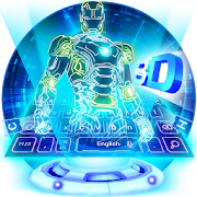 Neon 3D Robot Keyboard  Icon