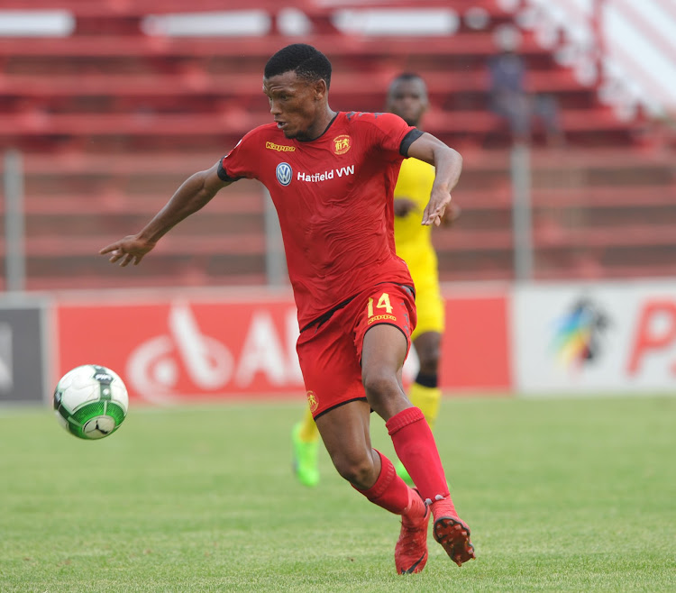 Mothobi Mvala of Highlands Park during the National First Division match between Jomo Cosmos and Highlands Park on 18 February 2018 at Vosloorus Stadium.