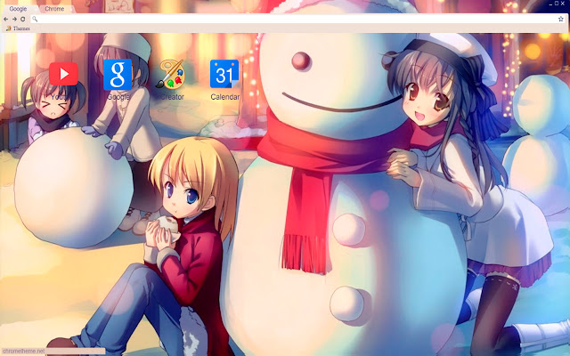 anime christmas girl wallpaper