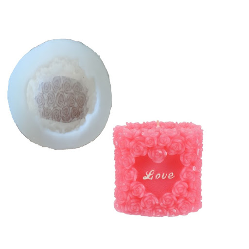Title 5, DIY Rose Column Candle Mold Romantic Cake Decor...