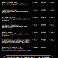 William John's Pizza menu 