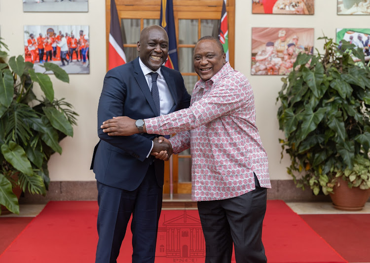 President Uhuru Kenyatta during a meeting with IFC Managing Director Makhtar Diop at State House, Nairobi on Tuesday.