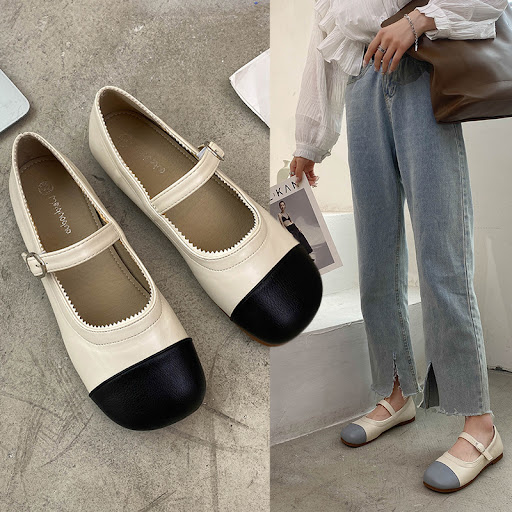 Title 3, Soft Sole Pumps Fashionable One-Word Buckle Sho...