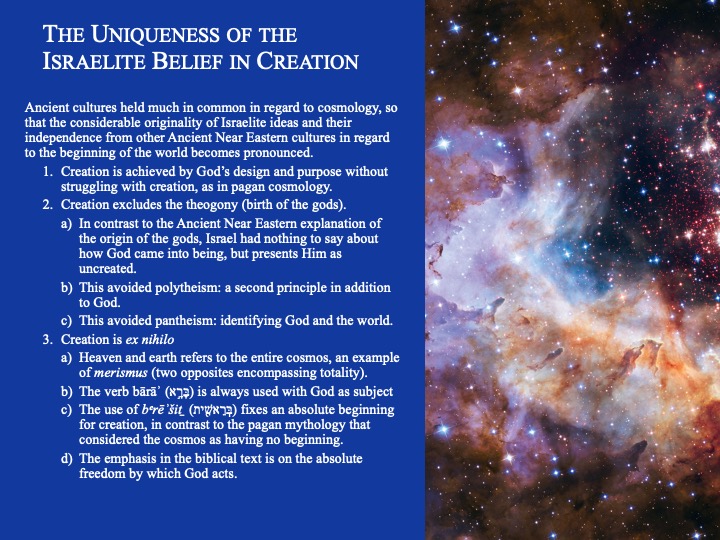 Uniqueness of the Israelite Belief in Creation